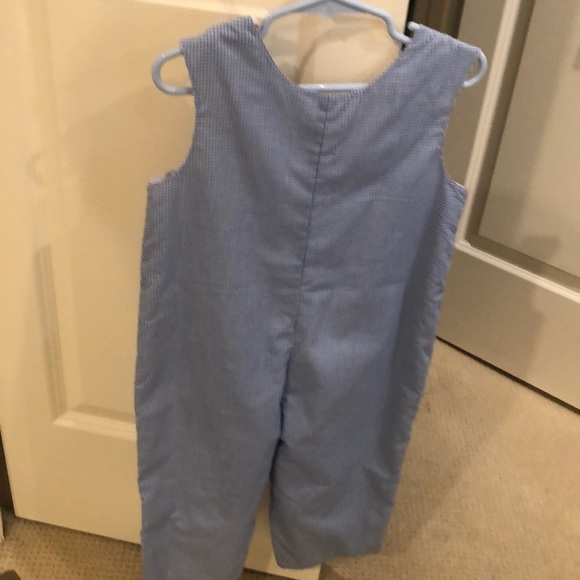 Mom & Me One Piece blue checked boys Romper 2T - Picture 2 of 4